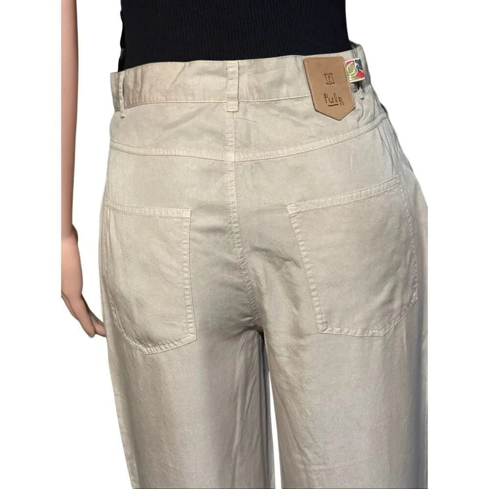 Pulp women high rise Tan straight leg pants size M/8